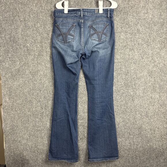 Kut From The Kloth Jeans Womens Size 8 Blue Farrah Baby Bootcut - Picture 2 of 10